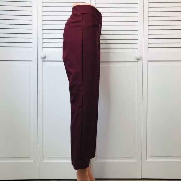ANN TAYLOR Signature Wine Ankle Pants Size 4 - Picture 4 of 9